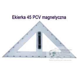 Ekierka trójkąt tablicowy 45 biały magnetyczny