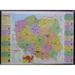 Mapa administracyjna Polski 210 cm x 150 cm