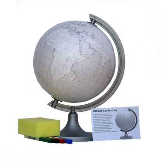 Globus konturowy (z pisakami) 250 mm