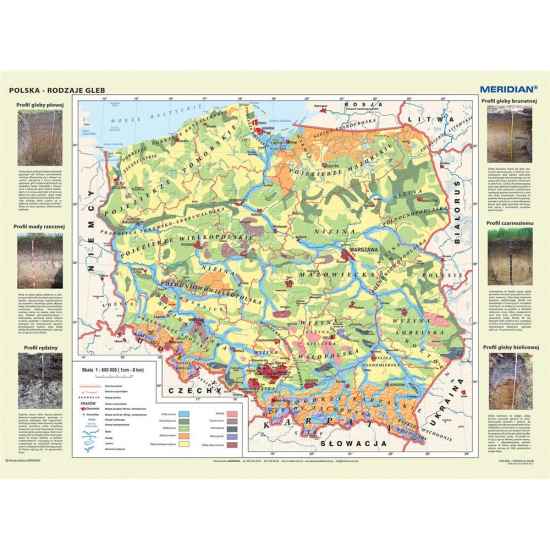 Mapa Polski - Polska - rodzaje gleb gleby - Kliknij na obrazek aby go zamknąć