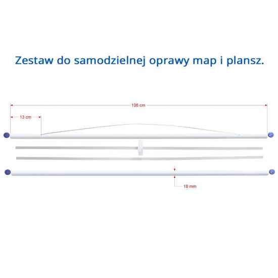 ZESTAW DO SAMODZIELNEJ OPRAWY PLANSZ / MAP 106 cm