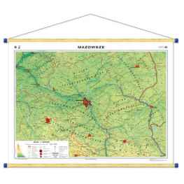 Mazowsze. Mapa regionalna ogólnogeograficzna/krajo