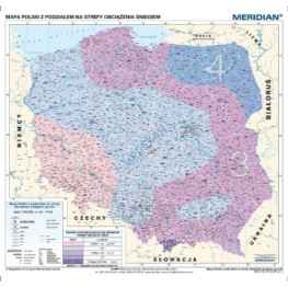 Mapa Polski z podziałem na strefy obciążenia śniegiem