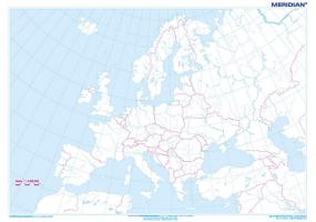 Mapa konturowa Europy ćwiczeniowa