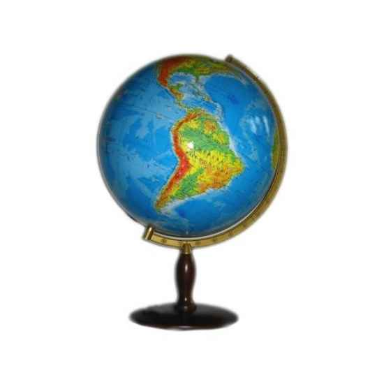 Globus 420 mm Fizyczny Drewniana Podstawa - Kliknij na obrazek aby go zamknąć