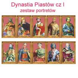 Zestaw portretów Dynastia Piastów cz. I antyrama