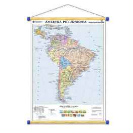 Ameryka Południowa. Mapa polityczna/konturowa