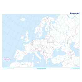 Mapa konturowa Europy ćwiczeniowa