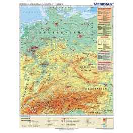 Deutschsprachige Länder physisch - kraje niemieckojęzyczne mapa