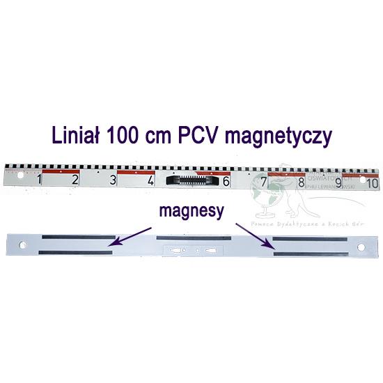 Linijka 100 cm liniał PCV biały lekki magnetyczny - Kliknij na obrazek aby go zamknąć