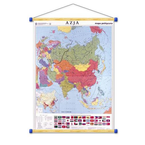 Azja. Mapa polityczna/konturowa
